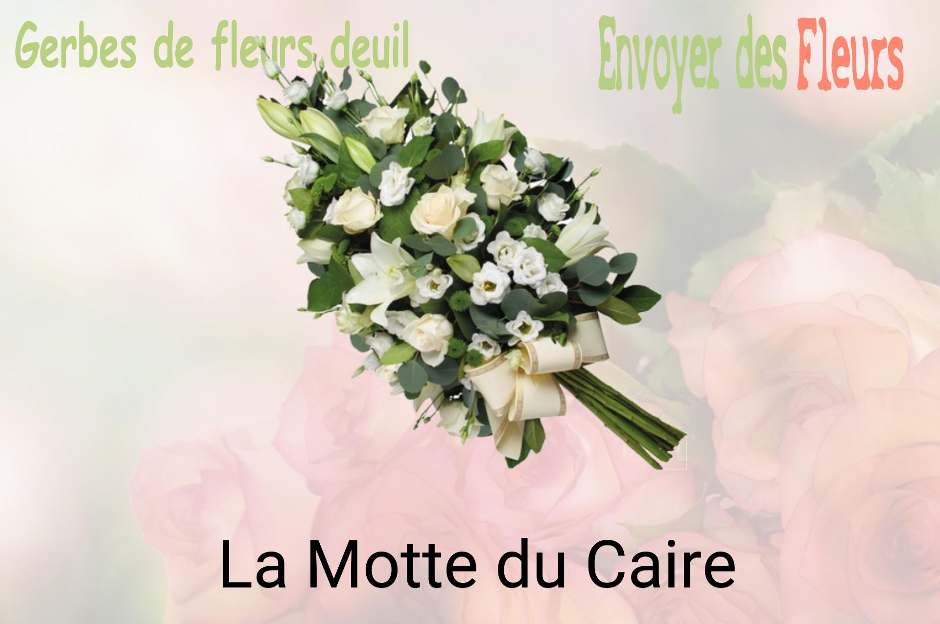 Gerbe de fleurs de deuil livrée à La Motte-du-Caire